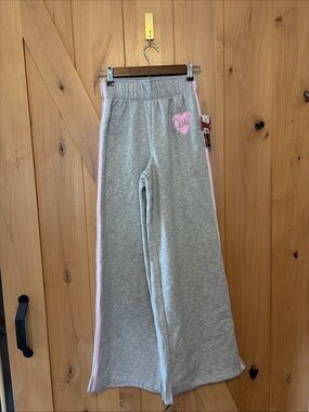 Target Diet Coke Pink Gray Cozy Ribbon Fleece Sweatpants XXS NWT Baggy Wide Leg